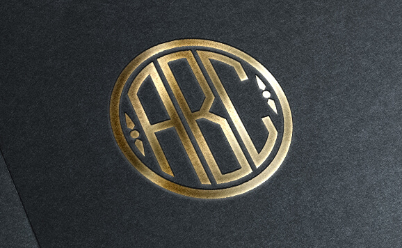 Round Monogram Font slide 2